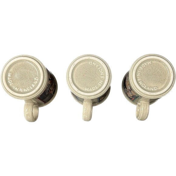 Watkins Almanac stoneware Coffee Mugs made in England 1935, 1936, 1955 Set of 3 - Picture 5 of 5